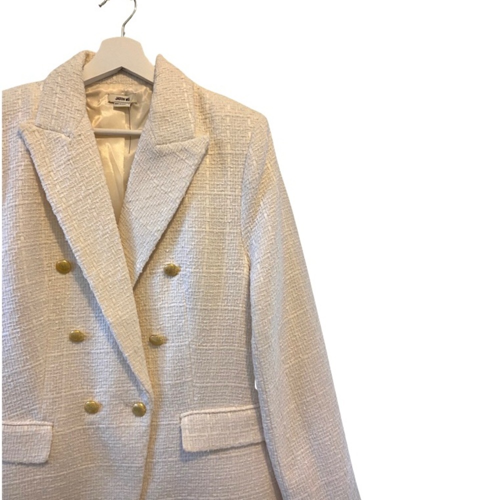 Jason Wu | Double Breasted Ivory Tweed Blazer